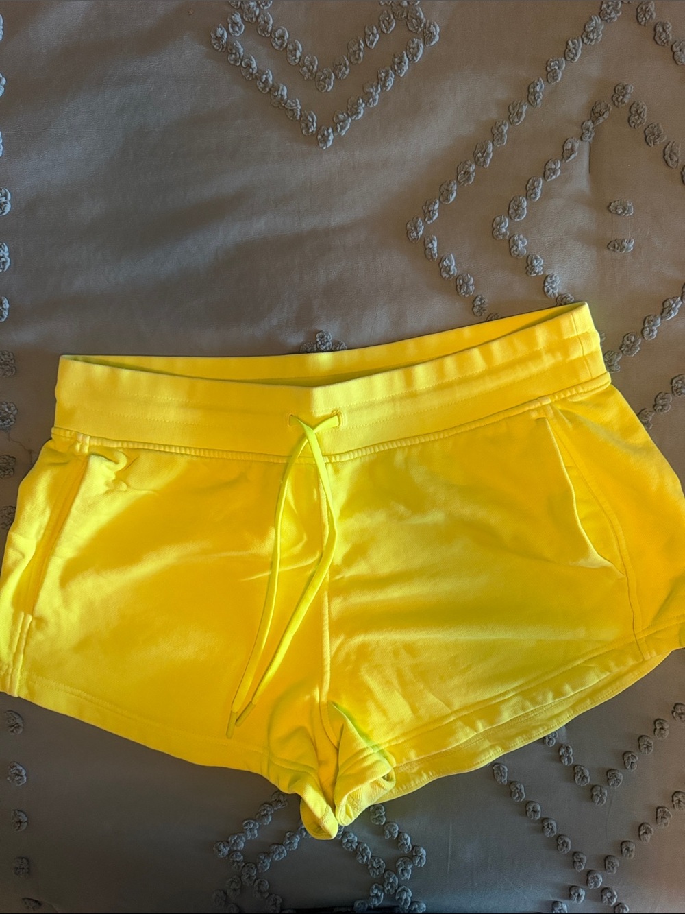 Women’s highlighter Yellow Drawstring Lounge Shorts
